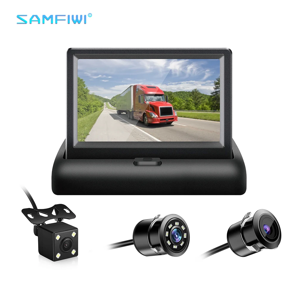 4.3 Inch Foldable Car Backup Monitor with Night Vision Rear View Reverse Parking Camera Kit for SUV Van Vehicle
4.3 Inch Foldable Car Backup Monitor with Night Vision Rear View Reverse Parking Camera Kit for SUV Van Vehicle