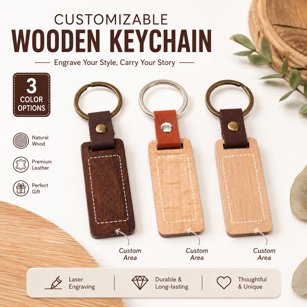 Custom Wood Keychain Personalized Laser Engraving Name Logo Durable Gift for Men Women Couples Friends Custom text Keychain
Custom Wood Keychain Personalized Laser Engraving Name Logo Durable Gift for Men Women Couples Friends Custom text Keychain