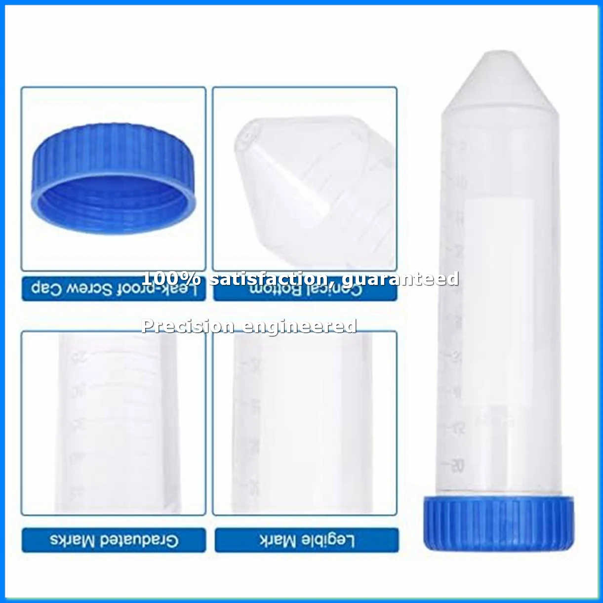 100 Pack 50Ml Centrifuge Tubes, 50 Ml Conical Centrifuge Tubes with Graduated Marks, Write-on Spots and Blue Screw Caps-A63M
100 Pack 50Ml Centrifuge Tubes, 50 Ml Conical Centrifuge Tubes with Graduated Marks, Write-on Spots and Blue Screw Caps-A63M