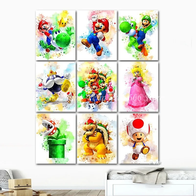 Плакат в стиле Super Mario Bros, аниме, Луиджи Йоши, комната, настенная Картина на холсте, плакаты, мультфильм, фоновое украшение, искусство, Настенная картина, подарок
Плакат в стиле Super Mario Bros, аниме, Луиджи Йоши, комната, настенная Картина на холсте, плакаты, мультфильм, фоновое украшение, искусство, Настенная картина, подарок