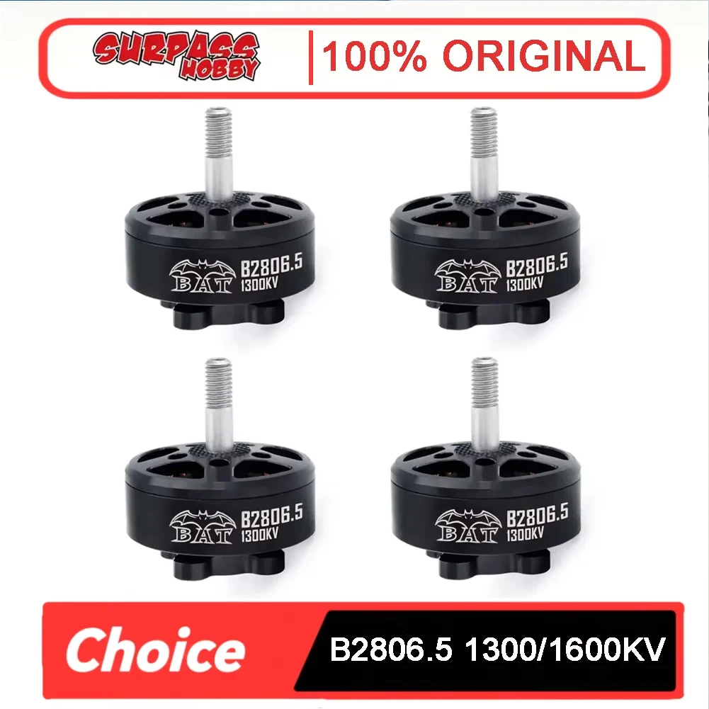 4PCS Surpass Hobby 2806.5 Brushless Motor 1300KV/1700KV 4-6S for RC FPV Racing Drone Freestyle Long Range 7inch Mark4 Multirotor
4PCS Surpass Hobby 2806.5 Brushless Motor 1300KV/1700KV 4-6S for RC FPV Racing Drone Freestyle Long Range 7inch Mark4 Multirotor