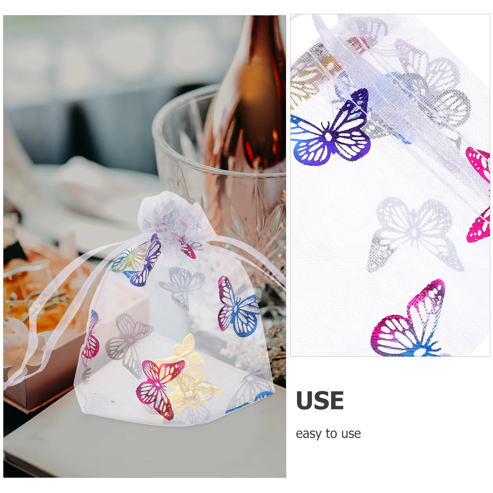 50pcs Gold Stitched Butterfly Mesh Bags Small Size Gift Packing Candy Yarn Travel Jewelry Pouches Party Favor Bracelet
50pcs Gold Stitched Butterfly Mesh Bags Small Size Gift Packing Candy Yarn Travel Jewelry Pouches Party Favor Bracelet