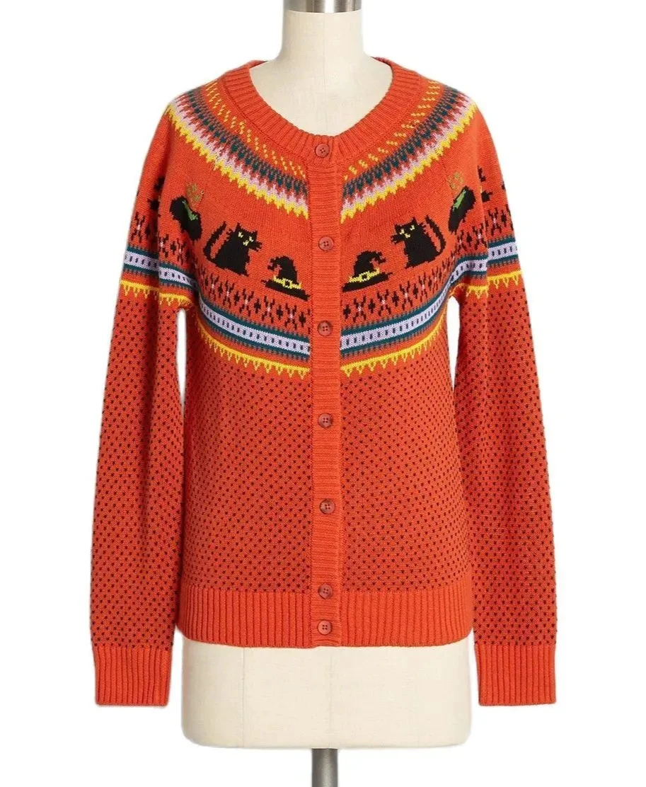 2025 Хэллоуин тыква зимний свободный теплый вязаный свитер женский Y2K круглый галстук с пряжкой и принтом кардиган свитер фея гранж
2025 Хэллоуин тыква зимний свободный теплый вязаный свитер женский Y2K круглый галстук с пряжкой и принтом кардиган свитер фея гранж