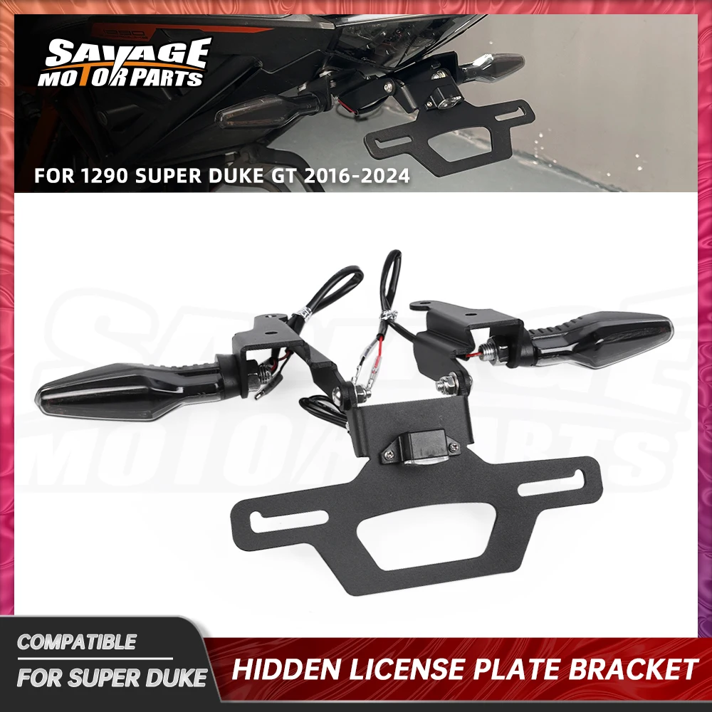 For 1290 Super DukeGT 2024 Folding License Plate Holder Motorcycle Adjustable Tail Tidy Fender Eliminator With Turn Signal Light
For 1290 Super DukeGT 2024 Folding License Plate Holder Motorcycle Adjustable Tail Tidy Fender Eliminator With Turn Signal Light