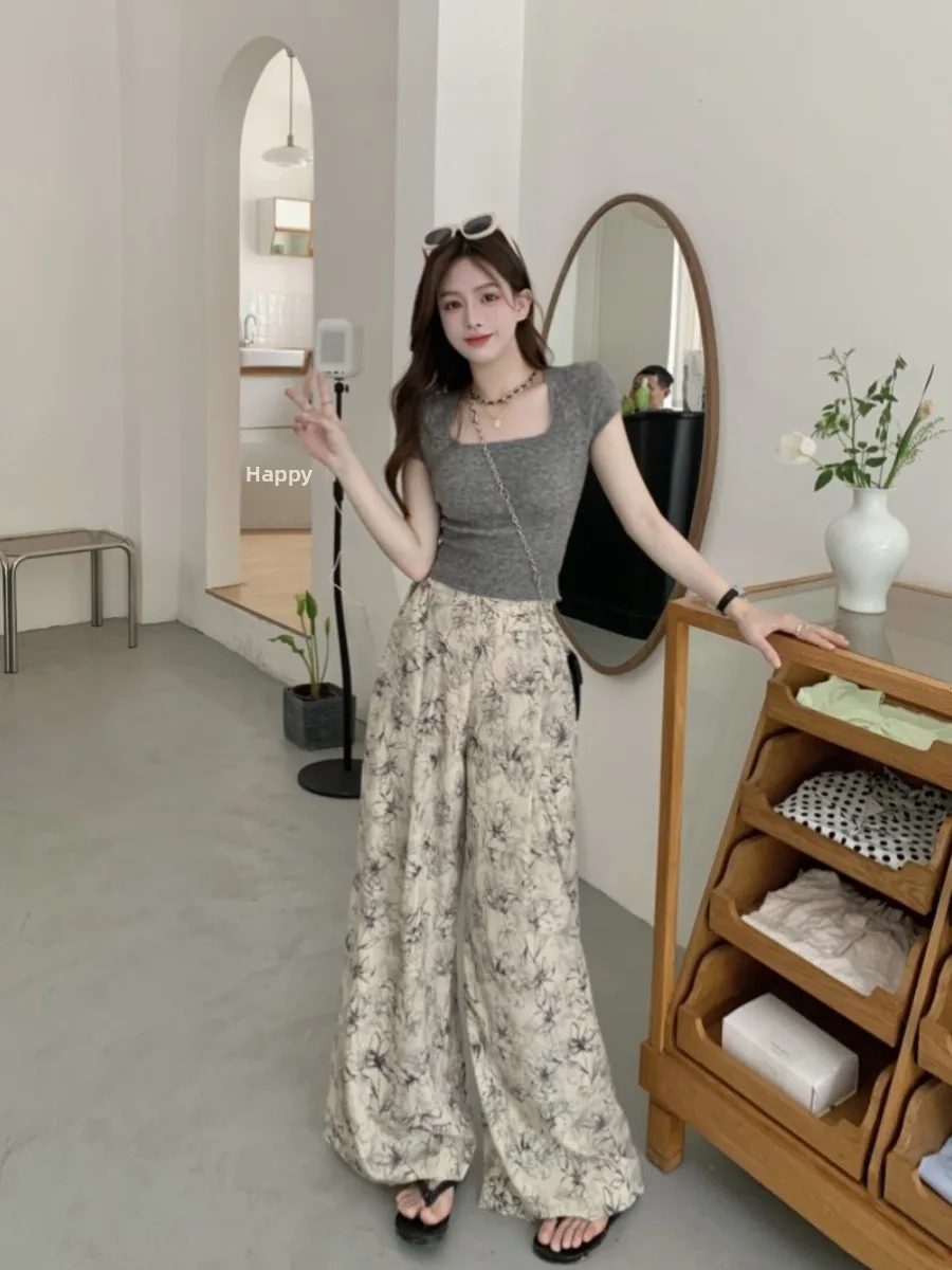 Summer Outfit Sweet Cool Salt System Whole Set Travel Street Style Square Collar Short Sleeve High Waist Wide Leg Pants Two P...
Summer Outfit Sweet Cool Salt System Whole Set Travel Street Style Square Collar Short Sleeve High Waist Wide Leg Pants Two P...