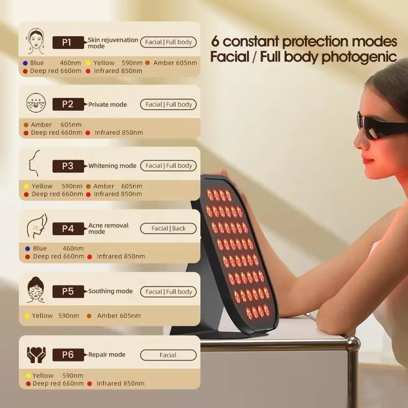 Wholesale Professional Home Use Desktop Standing Full Body Red and Blue Light Therapy Panels with 460nm 590nm 605nm 660nm 850nm
Wholesale Professional Home Use Desktop Standing Full Body Red and Blue Light Therapy Panels with 460nm 590nm 605nm 660nm 850nm