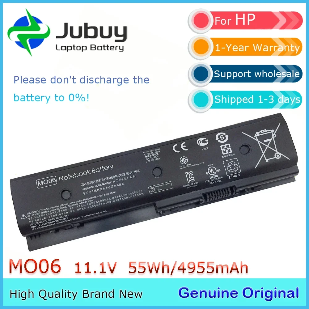 MO06 11.1V 62Wh 10.8V 55Wh Original Laptop Battery for HP DV4-5000 HSTNN-OB3N HSTNN-UB3N 671567-421 671567-831 etc
MO06 11.1V 62Wh 10.8V 55Wh Original Laptop Battery for HP DV4-5000 HSTNN-OB3N HSTNN-UB3N 671567-421 671567-831 etc