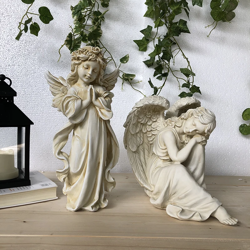 Nordic vintage style girl sculpture small gypsum figure art American Angel tabletop decorations
Nordic vintage style girl sculpture small gypsum figure art American Angel tabletop decorations