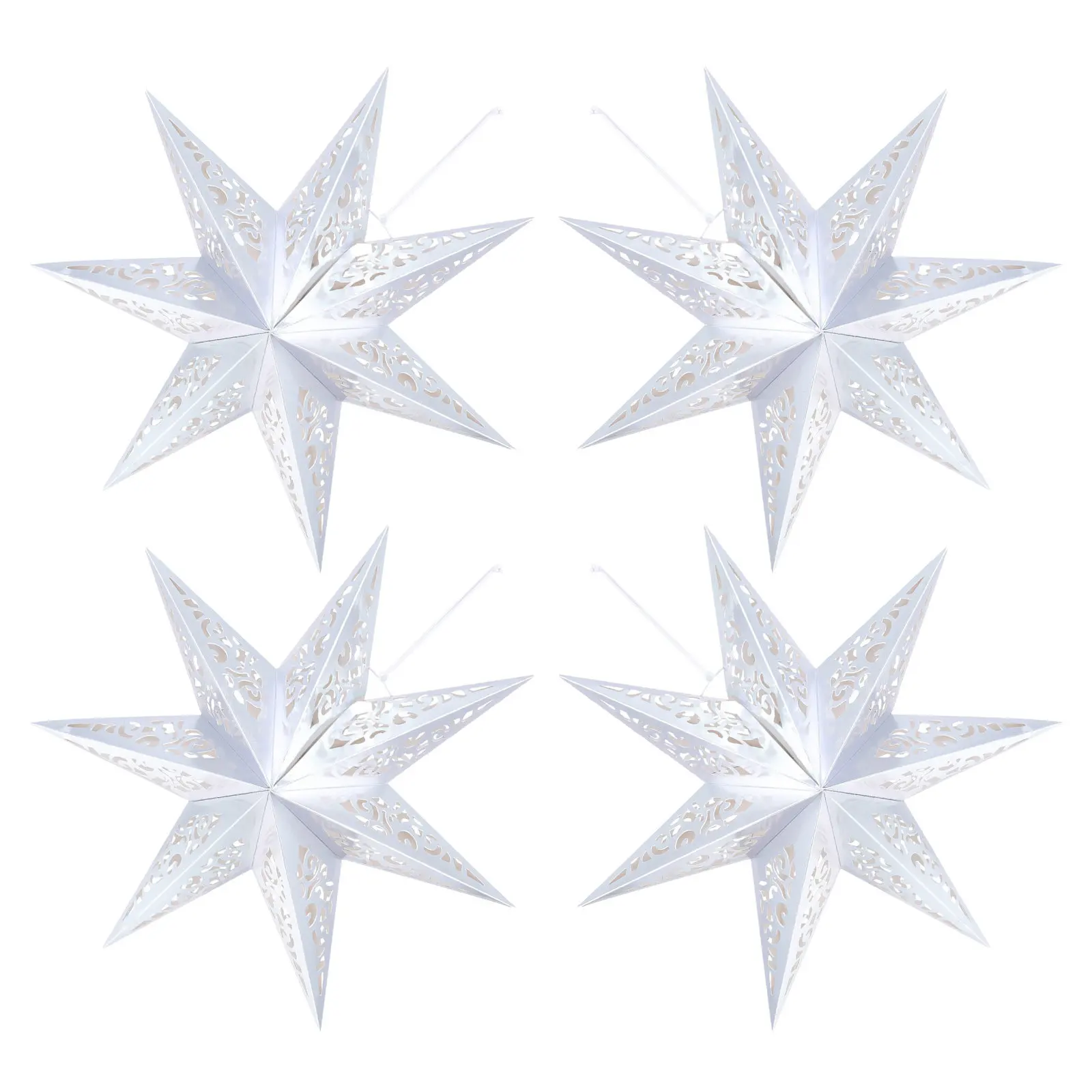 4Pcs Seven-Pointed Star Paper Lampshade Unique Origami Light Shade for Holiday Wedding Party Window Decor Christmas Star Hanging
4Pcs Seven-Pointed Star Paper Lampshade Unique Origami Light Shade for Holiday Wedding Party Window Decor Christmas Star Hanging