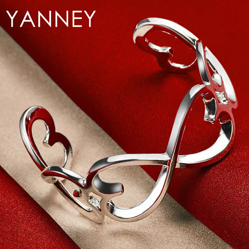 Charm 925 Sterling Silver Delicate Heart Shaped Rose Bracelet Women Fashion Party Gift Accessories Wedding
Charm 925 Sterling Silver Delicate Heart Shaped Rose Bracelet Women Fashion Party Gift Accessories Wedding