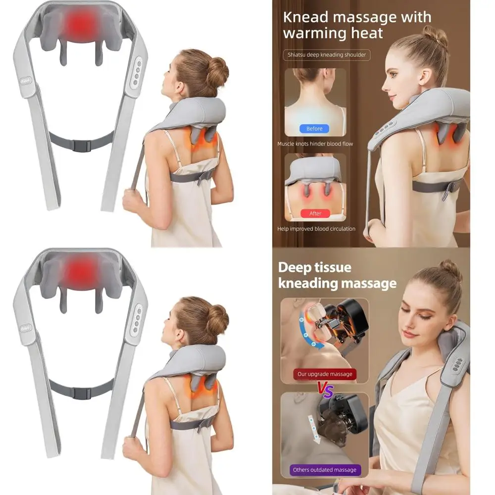 Heat-Therapy Neck & Shoulder Massager for Deep Tissue Relief - Ideal Gift for Men & Women (Grey)
Heat-Therapy Neck & Shoulder Massager for Deep Tissue Relief - Ideal Gift for Men & Women (Grey)