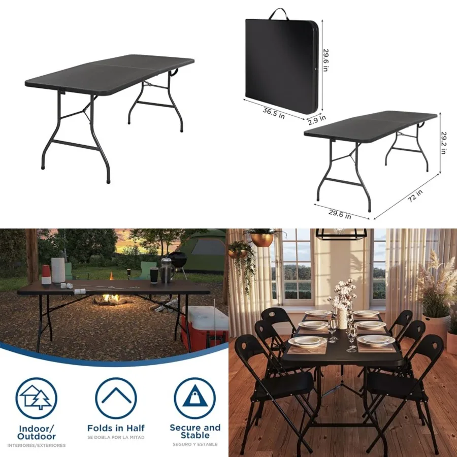 6 ft. Fold-in-Half Banquet Table w/Handle
6 ft. Fold-in-Half Banquet Table w/Handle