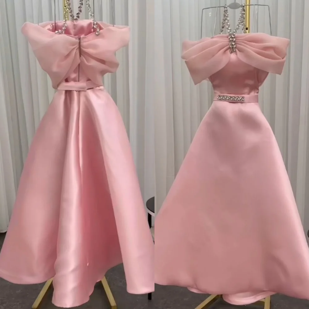 Customized Chinese Style Jersey Sequined Pleat A-line Off-the-shoulder Midi Dresses Bespoke Occasion Sexy 
Customized Chinese Style Jersey Sequined Pleat A-line Off-the-shoulder Midi Dresses Bespoke Occasion Sexy