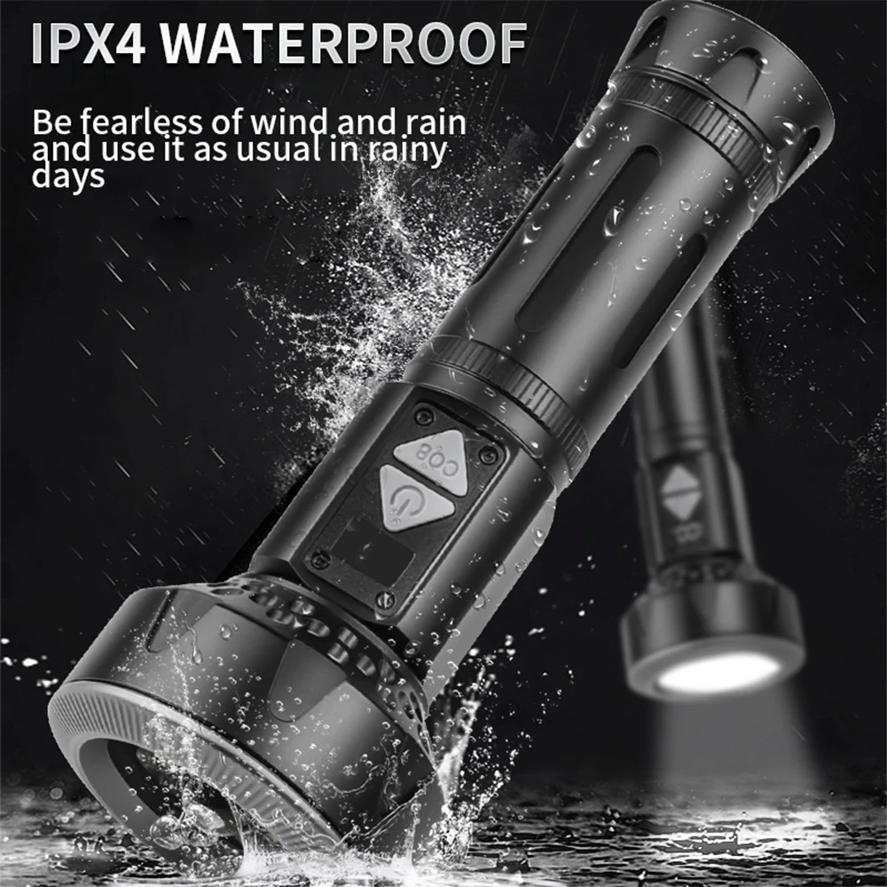 High Power LED Flashlight USB Rechargeable Powerful Long-range Tactical Torch Strong COB Light Lantern Bottom Magnet Outdoor Cam
High Power LED Flashlight USB Rechargeable Powerful Long-range Tactical Torch Strong COB Light Lantern Bottom Magnet Outdoor Cam