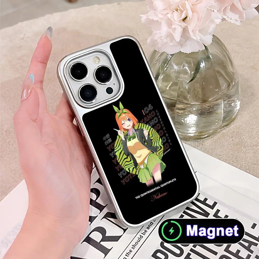 Anime Nakano Yotsuba Phone Case for iPhone 17 16 15 14 13 12 11 Air Pro Max Plus Electroplated Silver Magnet Cover
Anime Nakano Yotsuba Phone Case for iPhone 17 16 15 14 13 12 11 Air Pro Max Plus Electroplated Silver Magnet Cover