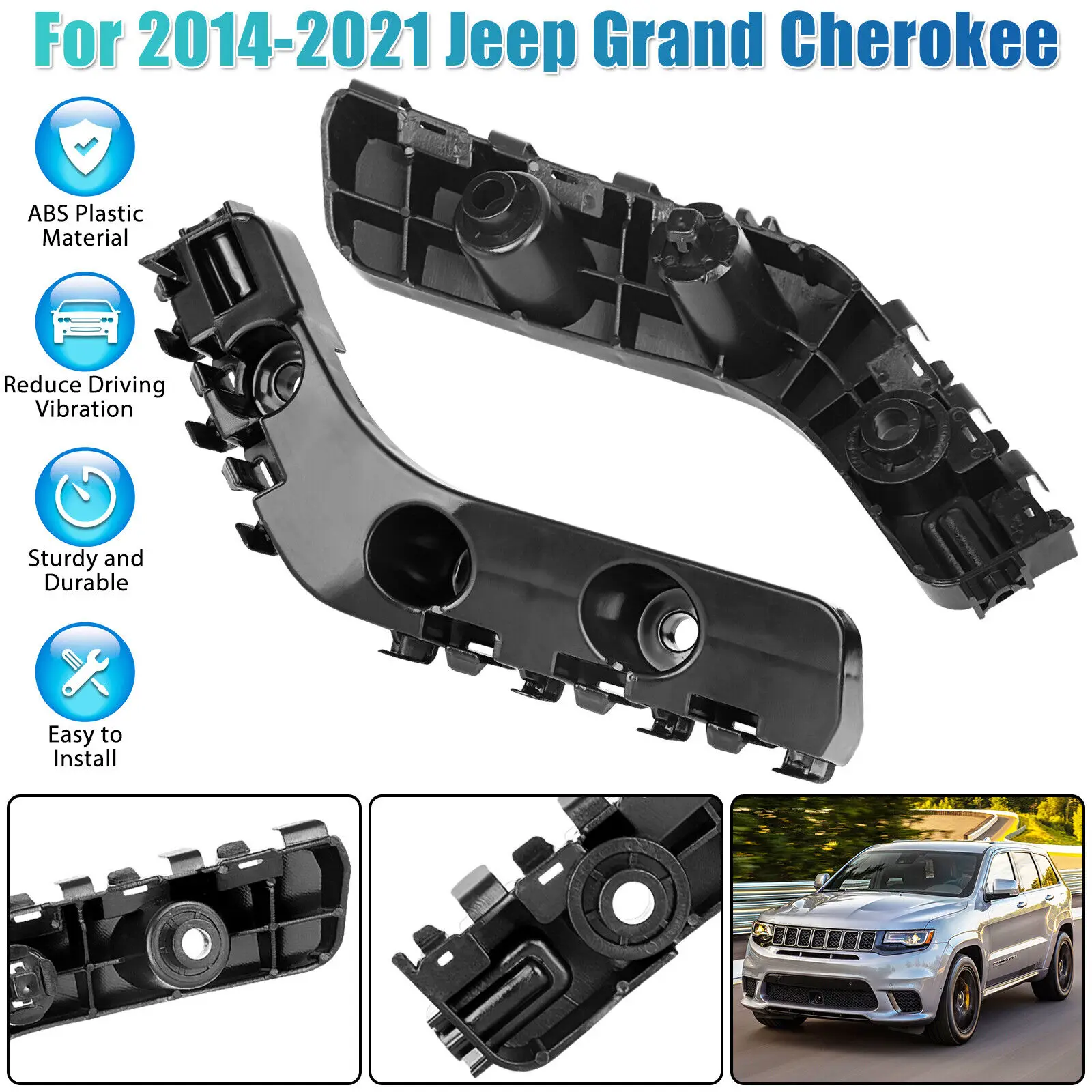 Pair Front Left & Right Side Bumper Brackets For 2014-2021 Jeep Grand Cherokee
Pair Front Left & Right Side Bumper Brackets For 2014-2021 Jeep Grand Cherokee