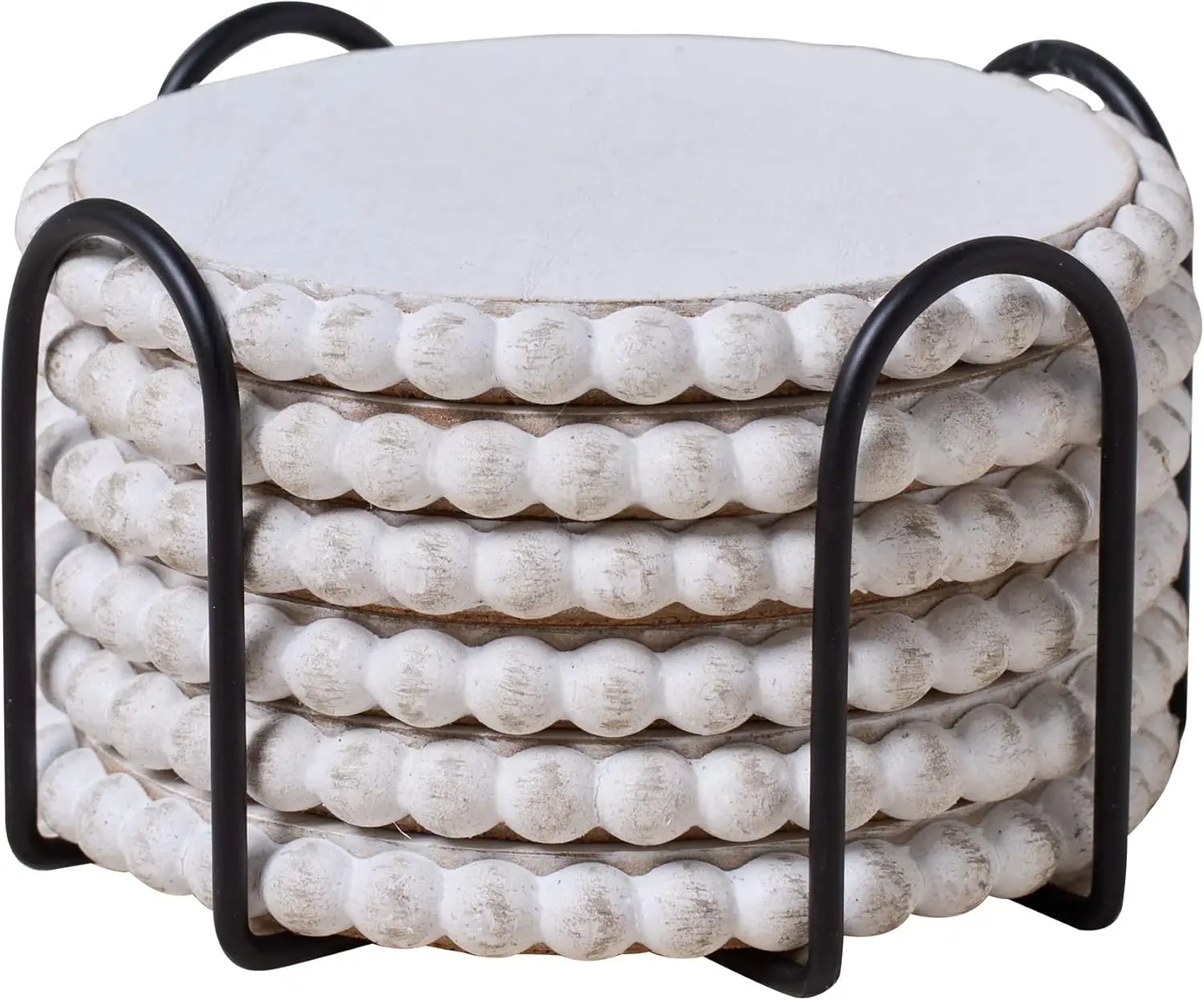 6 Pack Farmhouse Wooden Bead Coasters with Metal Holder, Absorbent Handmade Cup Coasters for Home Kitchen Table Decor
6 Pack Farmhouse Wooden Bead Coasters with Metal Holder, Absorbent Handmade Cup Coasters for Home Kitchen Table Decor