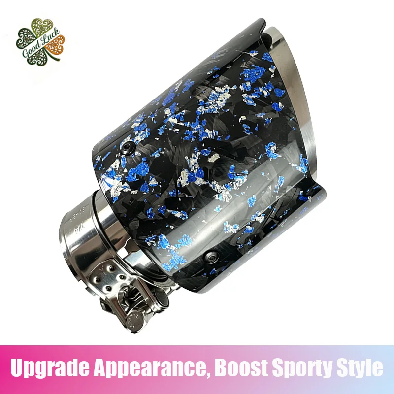 1PC AK Logo Blue Satin Carbon Fiber Single Exit Exhaust Tip, Universal Car Rear Tail Muffler End Pipe For Car Modification
1PC AK Logo Blue Satin Carbon Fiber Single Exit Exhaust Tip, Universal Car Rear Tail Muffler End Pipe For Car Modification