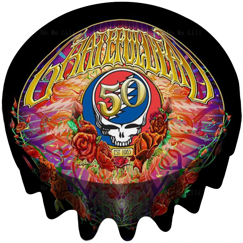 Психоделическая рок-группа Grateful Dead 50 лет, музыкальное искусство, не как у других девушек, череп и Роза, круглая скатерть из полиэстера
Психоделическая рок-группа Grateful Dead 50 лет, музыкальное искусство, не как у других девушек, череп и Роза, круглая скатерть из полиэстера