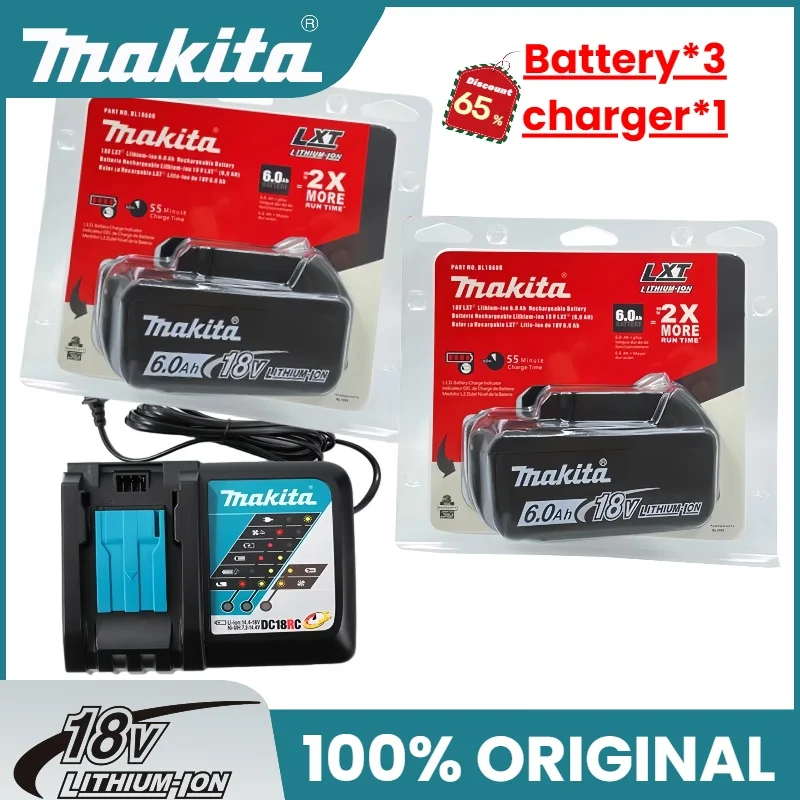 Original Makita 18V battery, BL1860B 6.0Ah Makita power tool battery for Makita 18V DTW700 DTD173 DHP489 DGA404 DJV182Z
Original Makita 18V battery, BL1860B 6.0Ah Makita power tool battery for Makita 18V DTW700 DTD173 DHP489 DGA404 DJV182Z