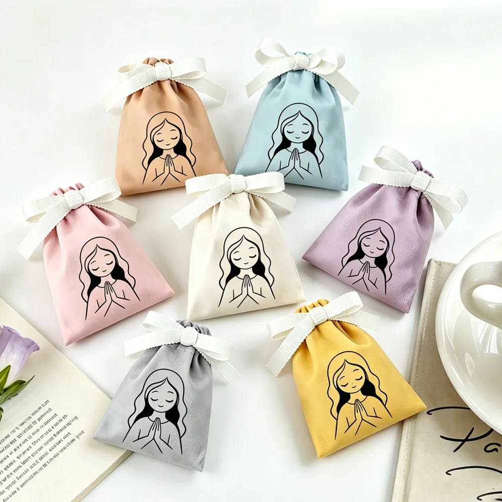 Personalization Baby Powder Flannel Bag With Ribbon Jewelry Earring Velvet Bags Necklace Packaging Gift Drawstring Storage Pouch
Personalization Baby Powder Flannel Bag With Ribbon Jewelry Earring Velvet Bags Necklace Packaging Gift Drawstring Storage Pouch