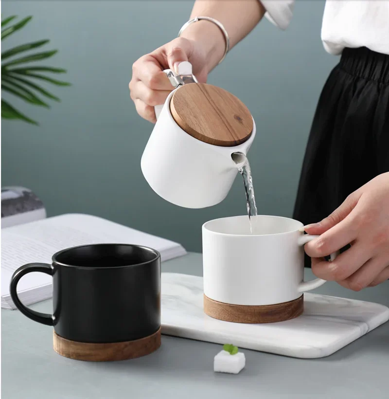 Nordic Wooden Lid Small Teapot Teacup Ceramic Flower Teapot Set with Strainer Thickened High Temperature Resistant Tea Maker
Nordic Wooden Lid Small Teapot Teacup Ceramic Flower Teapot Set with Strainer Thickened High Temperature Resistant Tea Maker