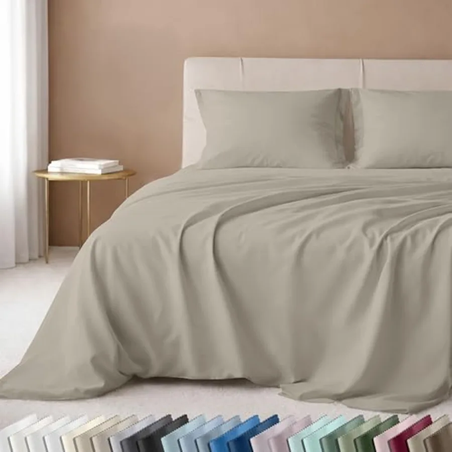 Size Bed Sheets Set - Luxury 600 Thread Count Sateen, Natural 100% Cotton Sheets, y Elasticized Deep Pockets, Crisp, Durable Be
Size Bed Sheets Set - Luxury 600 Thread Count Sateen, Natural 100% Cotton Sheets, y Elasticized Deep Pockets, Crisp, Durable Be