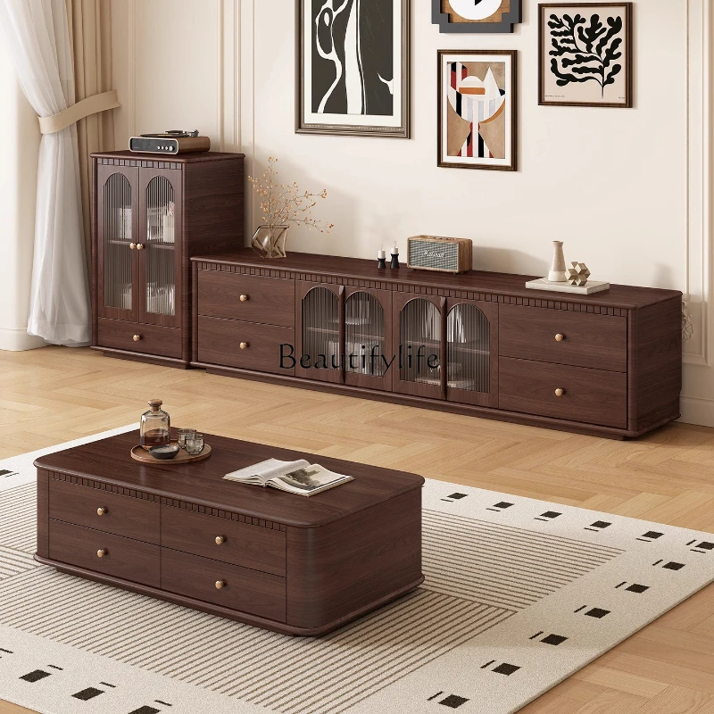 Pure solid wood living room French retro floor TV cabinet simple small apartment
Pure solid wood living room French retro floor TV cabinet simple small apartment