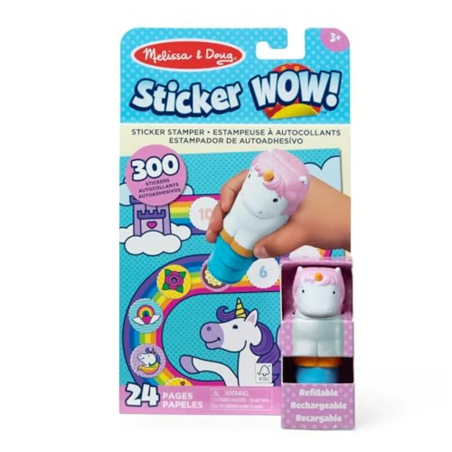 Sticker Wow!™ 24-Page Activity Pad and Sticker Stamper, 300 Stickers, Arts and Crafts Fidget Toy Collectible Character Unicorn
Sticker Wow!™ 24-Page Activity Pad and Sticker Stamper, 300 Stickers, Arts and Crafts Fidget Toy Collectible Character Unicorn
