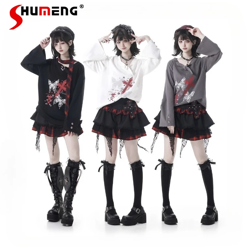 American Retro Three-Color Special Design Long-sleeves Hoodies Printed Decorative Multi-Layer Skirt Autumn Winter Kawaii Clothes
American Retro Three-Color Special Design Long-sleeves Hoodies Printed Decorative Multi-Layer Skirt Autumn Winter Kawaii Clothes