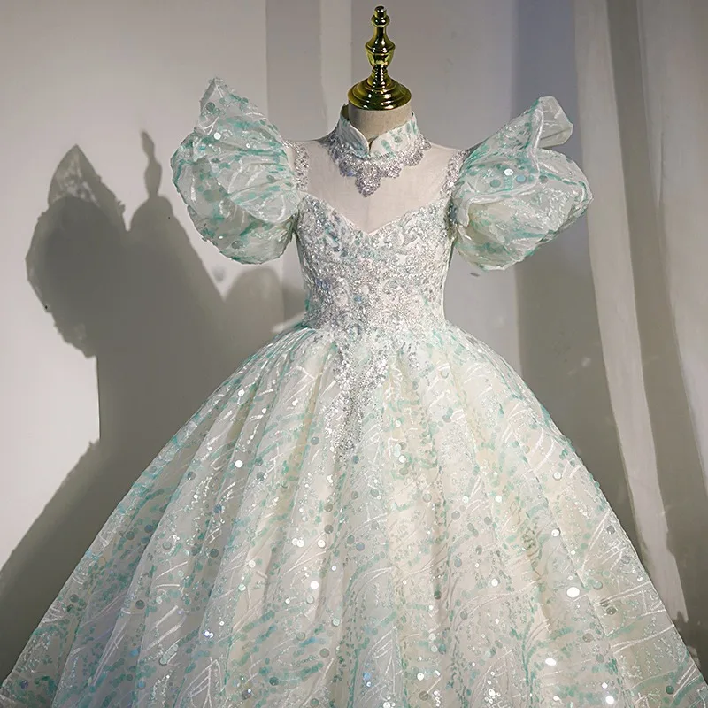 Girls' Dress2025New Style Princess Dress Fashionable Flower Girl Children's Wedding Dress Host Piano Performance Costume
Girls' Dress2025New Style Princess Dress Fashionable Flower Girl Children's Wedding Dress Host Piano Performance Costume