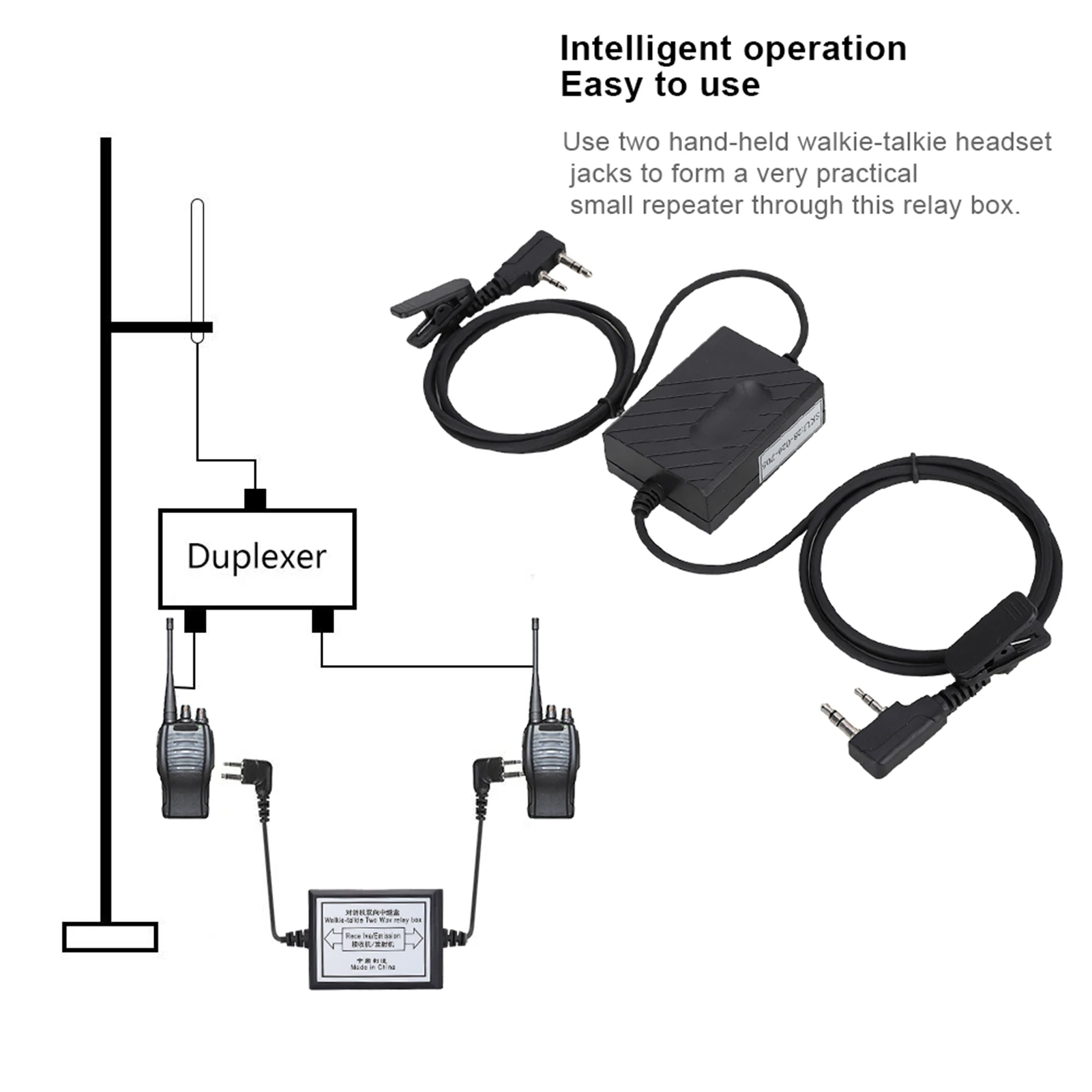 US RC‑108 Relay Box Simple K Port Two Way Radio Handheld Intercom Repeater Box Walkie‑Talkie Two Way Relay Box
US RC‑108 Relay Box Simple K Port Two Way Radio Handheld Intercom Repeater Box Walkie‑Talkie Two Way Relay Box