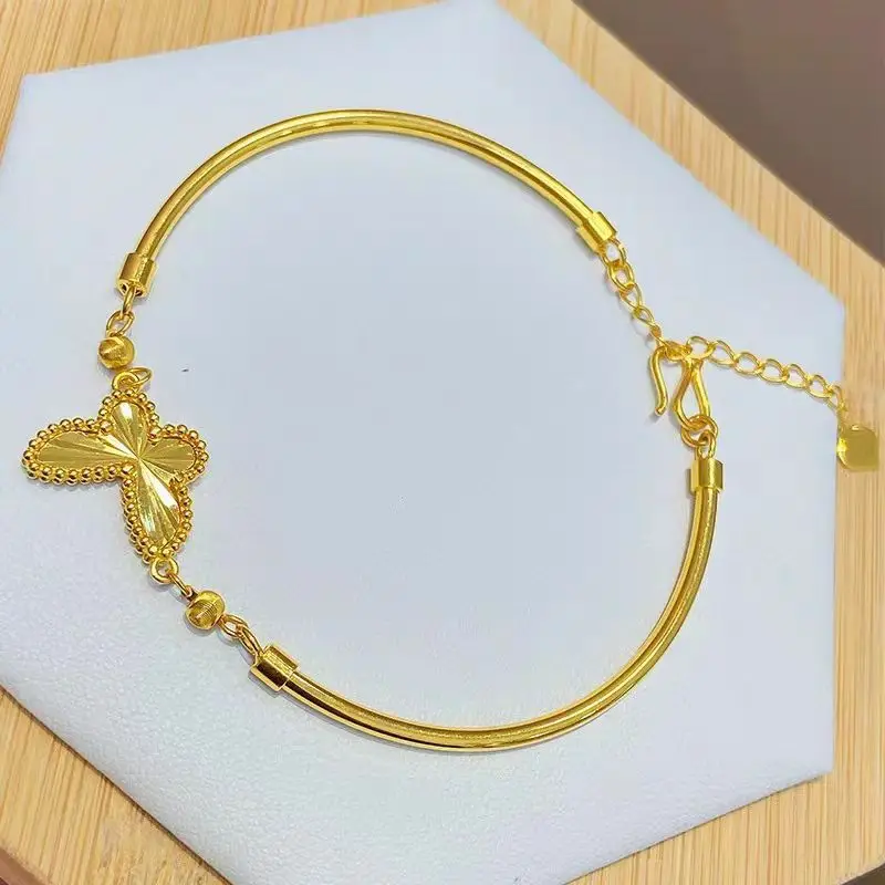 Pure 18k Gold Color Lucky Butterfly Bracelet for Women Bride Wedding Birthday Valentine's Day Bracelet Bangle Jewelry Gifts
Pure 18k Gold Color Lucky Butterfly Bracelet for Women Bride Wedding Birthday Valentine's Day Bracelet Bangle Jewelry Gifts