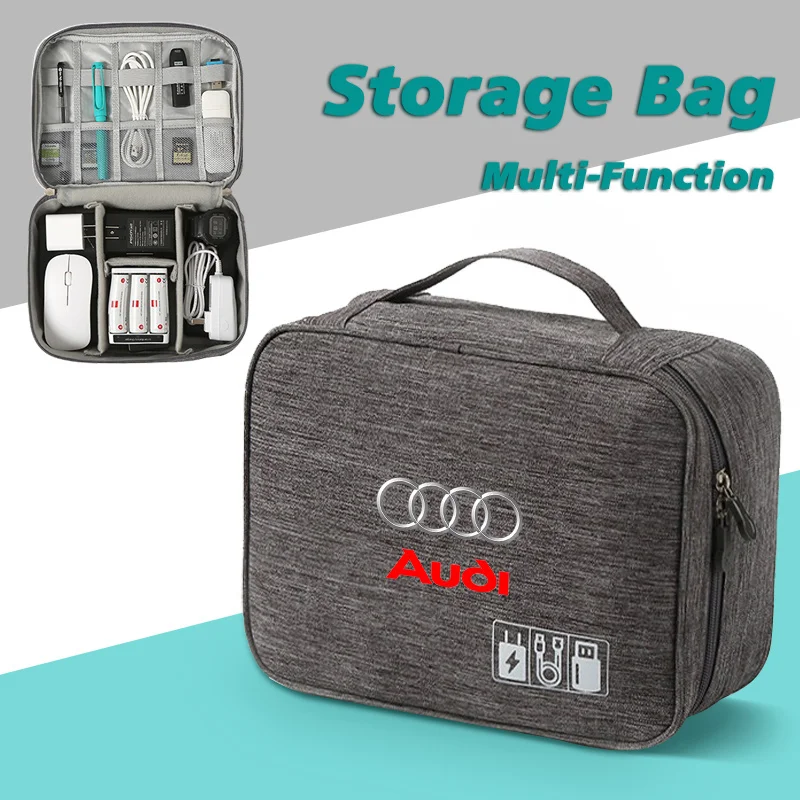 Digital Electronic Organizer USB Data Line Charger Plug Storage Travel Bag For Audi Sline A3 A1 A4 B8 B7 A6 C7 A5 A7 A8 B9 B6 Q2
Digital Electronic Organizer USB Data Line Charger Plug Storage Travel Bag For Audi Sline A3 A1 A4 B8 B7 A6 C7 A5 A7 A8 B9 B6 Q2