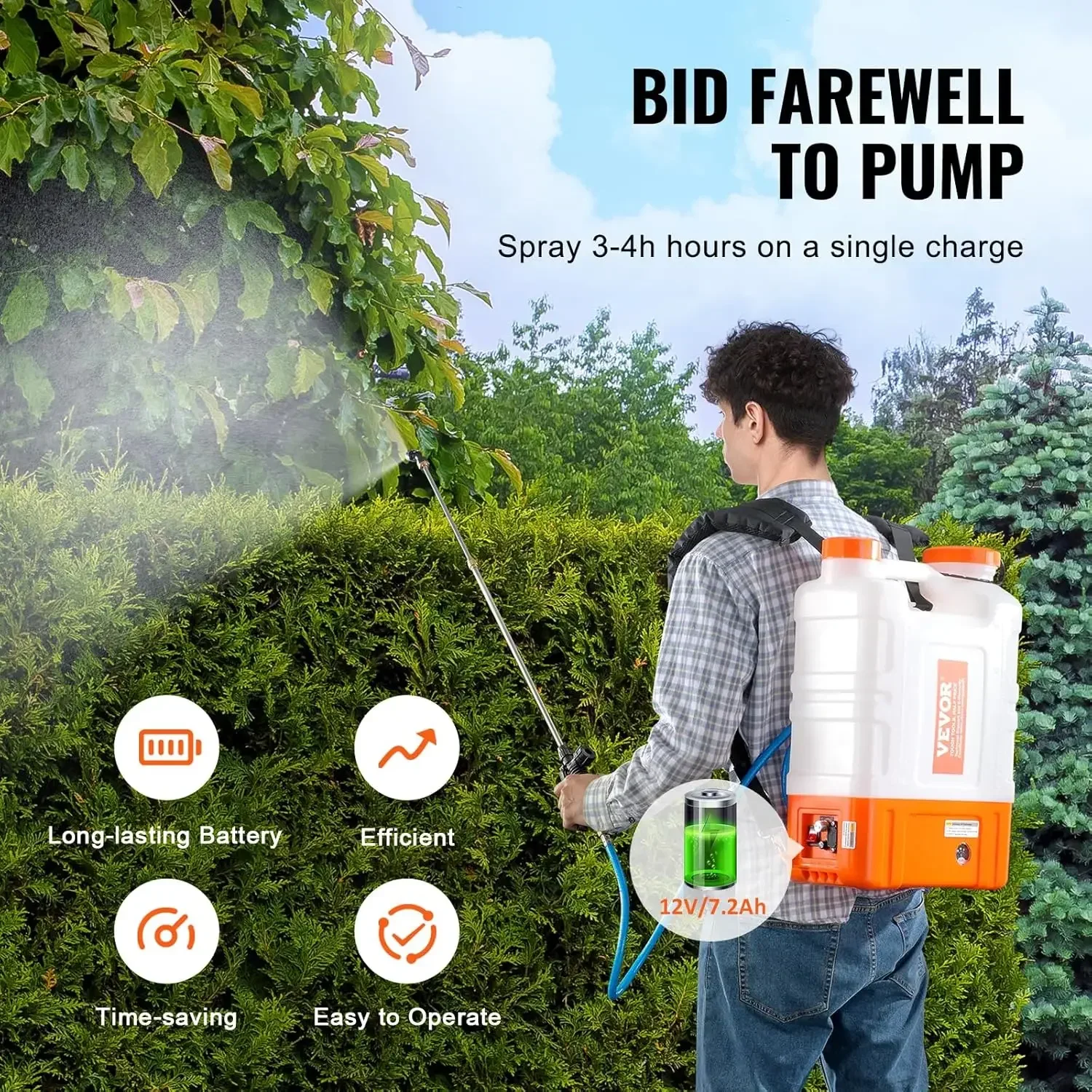 Bestseller4 Gallon Battery Powered Backpack Sprayer with Wheeled Cart, Adjustable 0-94 PSI, 13FT Hose, 6 Nozzles, 2 Wands Includ
Bestseller4 Gallon Battery Powered Backpack Sprayer with Wheeled Cart, Adjustable 0-94 PSI, 13FT Hose, 6 Nozzles, 2 Wands Includ