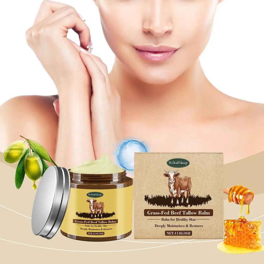 114g Tallow And Honey Balm Facial Moisturizer Cream Deeply Face Care Body Moisturizing Skin Balm Beef Tallow Q7L6
114g Tallow And Honey Balm Facial Moisturizer Cream Deeply Face Care Body Moisturizing Skin Balm Beef Tallow Q7L6