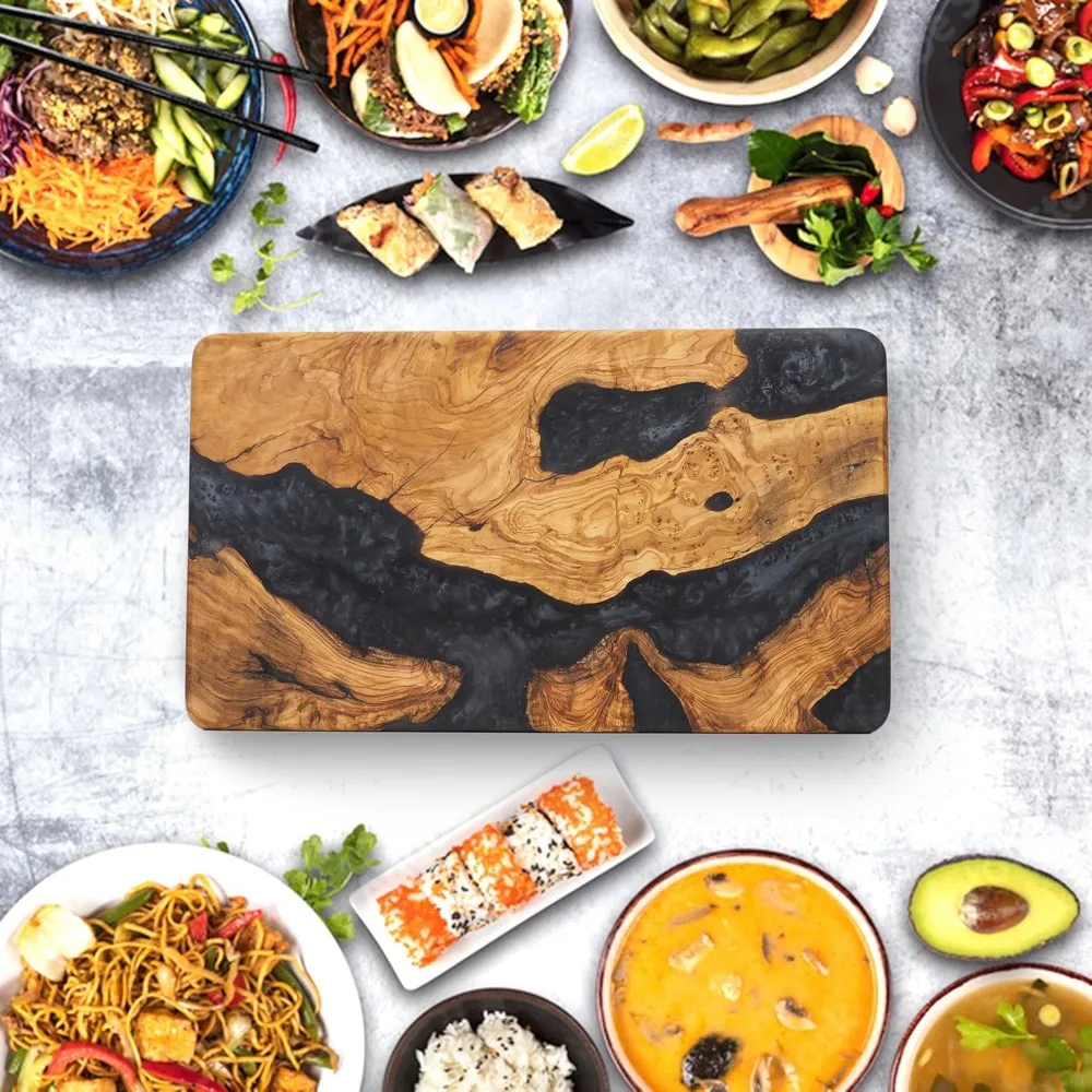 Handmade Epoxy Cutting Board & Charcuterie Board - Decorative, Olive Wood Boards for Serving Cheese, Fruit, Meat
Handmade Epoxy Cutting Board & Charcuterie Board - Decorative, Olive Wood Boards for Serving Cheese, Fruit, Meat