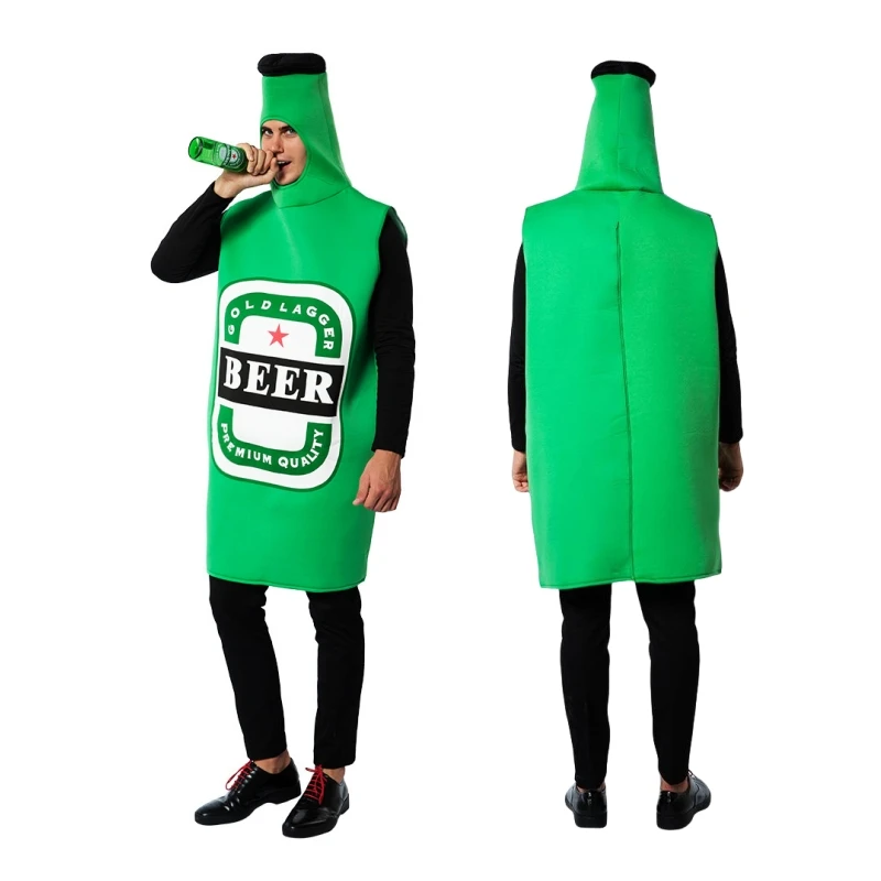 Funny Cosplay Beer Costume Unisex Oktoberfest Suits Beer Bottle Jumpsuits Halloween Carnival Dress up Party Bavarian Beer Outfit
Funny Cosplay Beer Costume Unisex Oktoberfest Suits Beer Bottle Jumpsuits Halloween Carnival Dress up Party Bavarian Beer Outfit