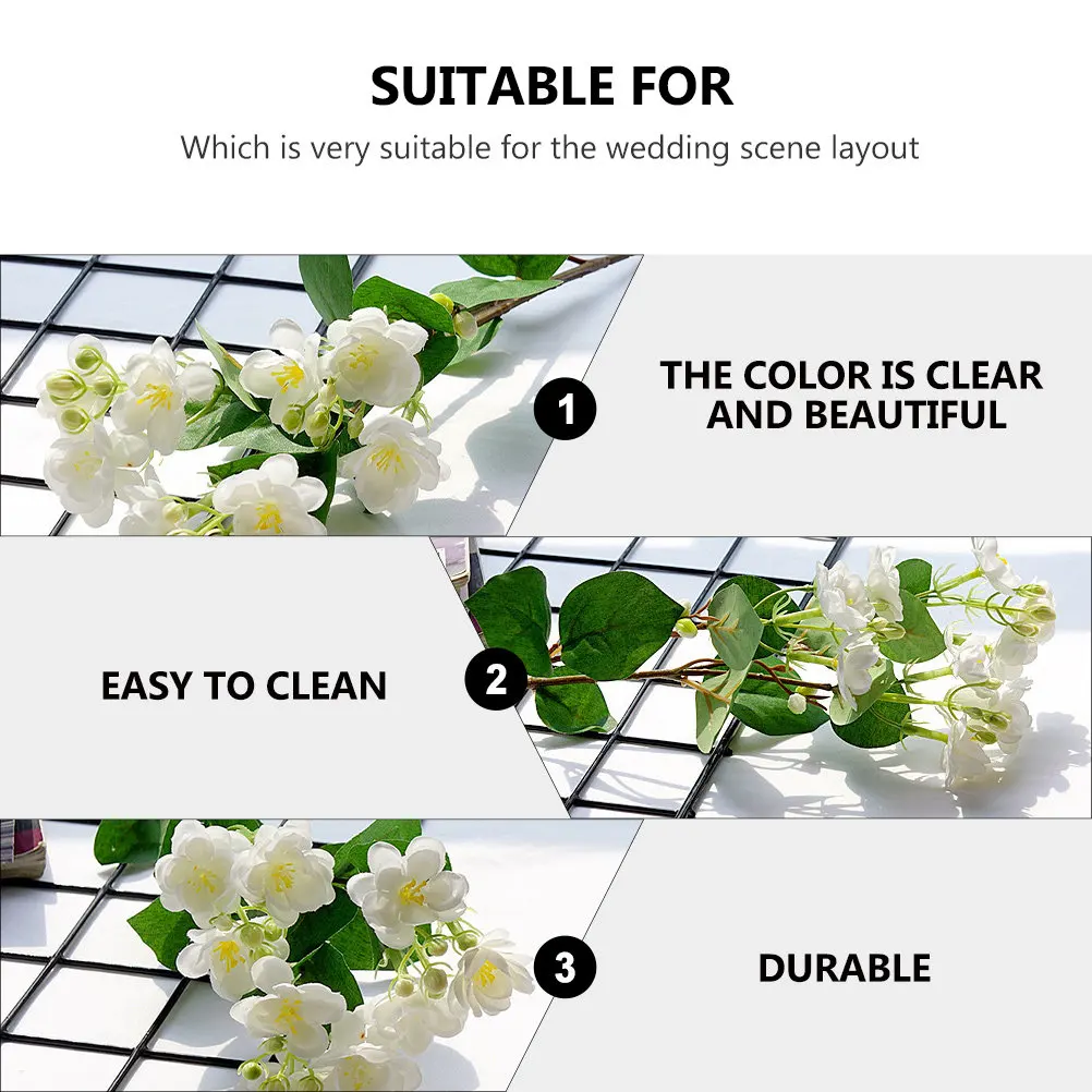 Artificial Fake Jasmine Bunch Fabric Flower Decor Wedding Decoration Home Desktop Living Room Office Adornment
Artificial Fake Jasmine Bunch Fabric Flower Decor Wedding Decoration Home Desktop Living Room Office Adornment
