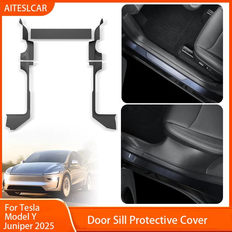 AITESLCAR For Tesla Model Y Launch 2025 Juniper Central Control Side Anti-kick Pad TPE Door Sill Strip Guard Protection Cover
AITESLCAR For Tesla Model Y Launch 2025 Juniper Central Control Side Anti-kick Pad TPE Door Sill Strip Guard Protection Cover