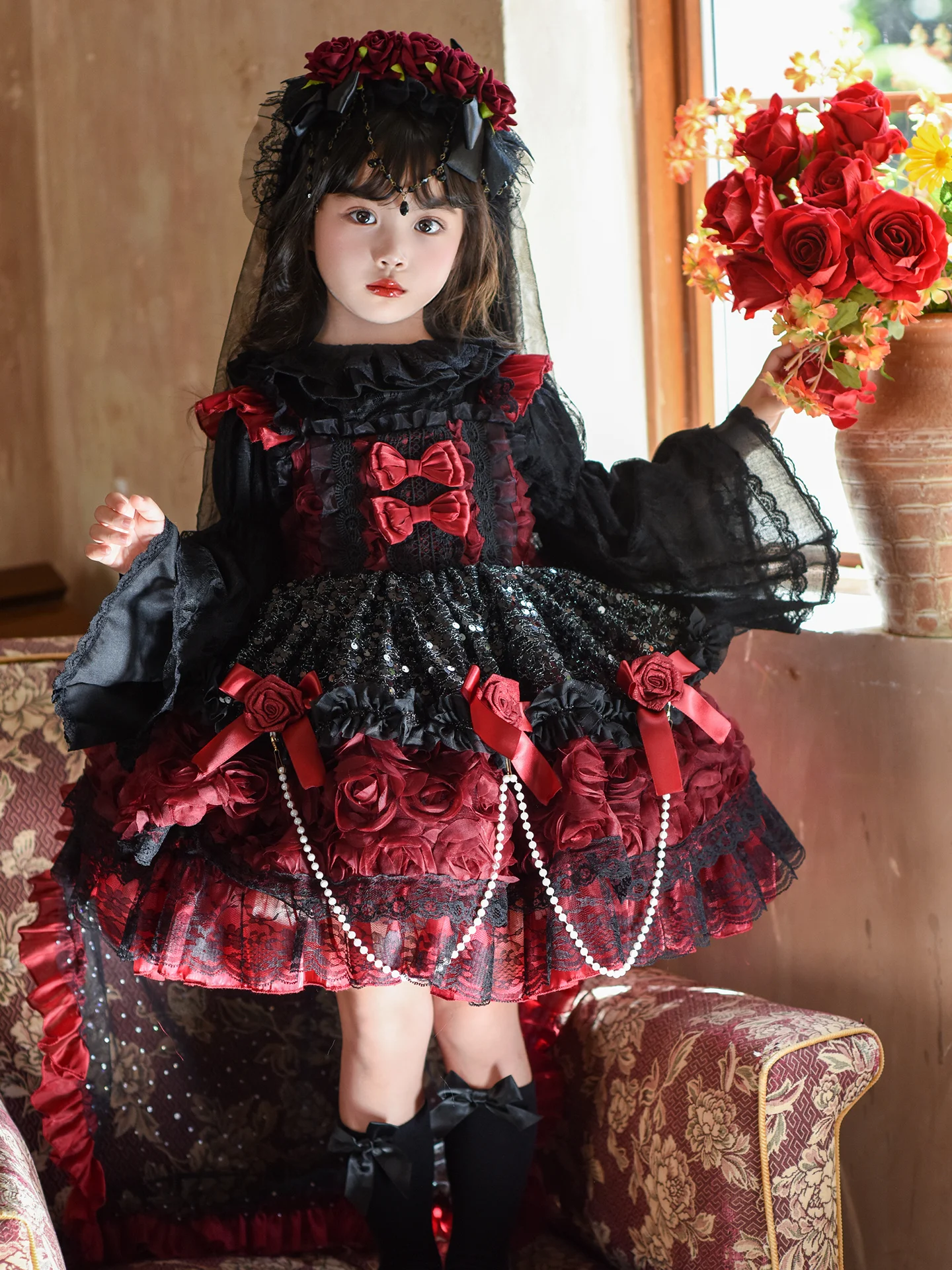 Princ Sle Costume Dr for Girls loween Birthday Girl's Gothic Wind Dr Children's Clothing Toddler Girls
Princ Sle Costume Dr for Girls loween Birthday Girl's Gothic Wind Dr Children's Clothing Toddler Girls