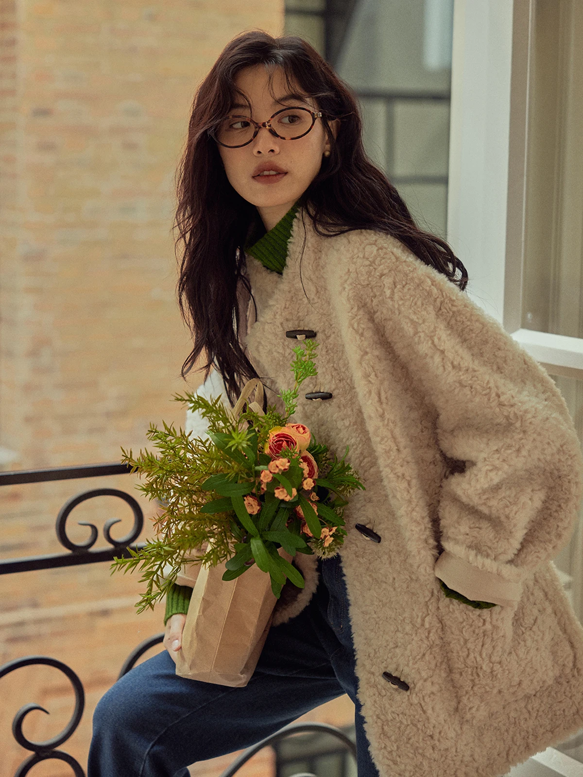 Solighter, шерстяное меховое кожаное интегрированное верхнее белье, женское осенне-зимнее свободное пальто с длинным воротником-стойкой све
Solighter, шерстяное меховое кожаное интегрированное верхнее белье, женское осенне-зимнее свободное пальто с длинным воротником-стойкой све