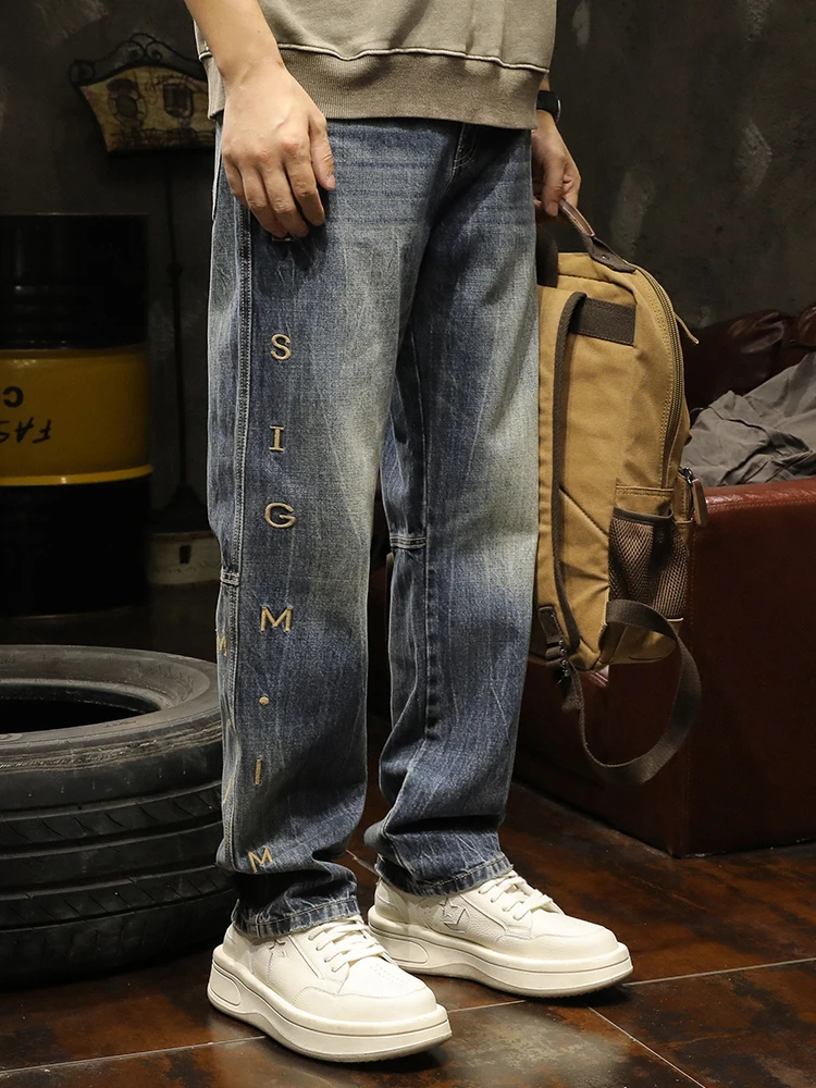 Мужские джинсы в стиле винтаж, свободного кроя, прямые, повседневные, длинные брюки, весна-осень, новинка, универсальные, широкие...
Мужские джинсы в стиле винтаж, свободного кроя, прямые, повседневные, длинные брюки, весна-осень, новинка, универсальные, широкие...