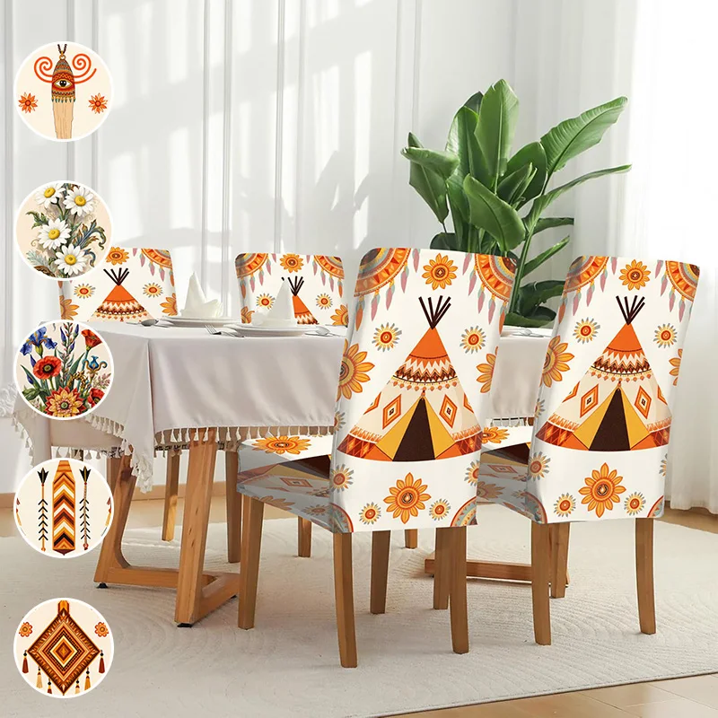 Elastic dining chair cover, retro pattern flower pattern, removable and washable household dining chair cover
Elastic dining chair cover, retro pattern flower pattern, removable and washable household dining chair cover