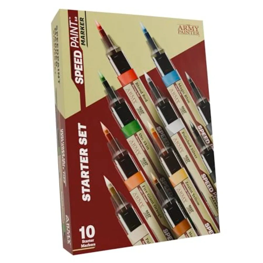 Speedpaint Marker Starter Set 10 x 6ml Speedpaint 2.0 Markers 9 Contrast Paint Markers and 1 Metallic Acrylic Paint Marker
Speedpaint Marker Starter Set 10 x 6ml Speedpaint 2.0 Markers 9 Contrast Paint Markers and 1 Metallic Acrylic Paint Marker