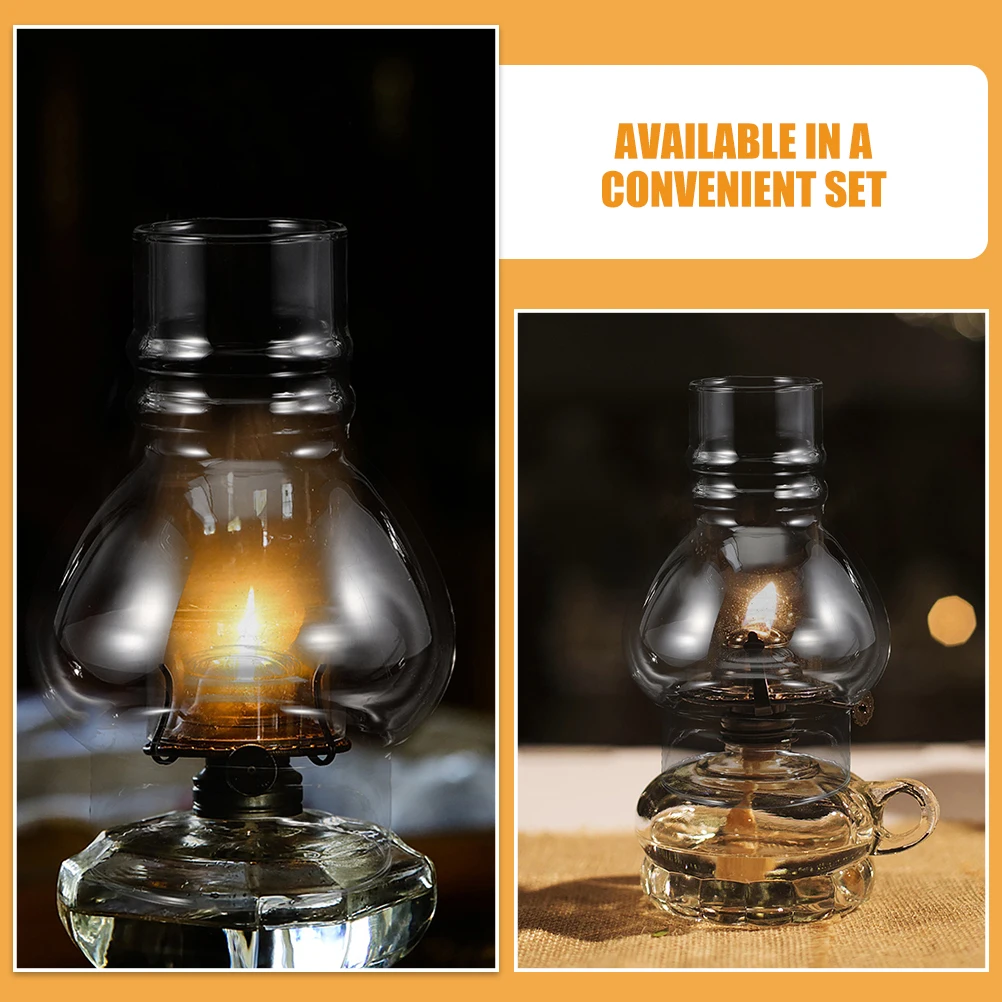 2Pcs Clear Glass Chimney Round for Oil Lamp Replacement Vintage Lamp Shade Hurricane Style Light Cover Decorative Part
2Pcs Clear Glass Chimney Round for Oil Lamp Replacement Vintage Lamp Shade Hurricane Style Light Cover Decorative Part