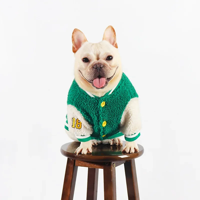 Pet Sweater Dog Clothes Fleece Baseball Uniform Pet Clothing Dog Winter Warm Coat Jacket for Small Medium Dog FRENCH BULLDOG
Pet Sweater Dog Clothes Fleece Baseball Uniform Pet Clothing Dog Winter Warm Coat Jacket for Small Medium Dog FRENCH BULLDOG