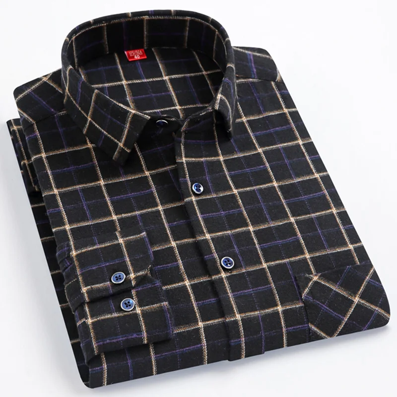4XL Men's Spring Autumn Long Sleeved Shirt 100% Cotton with Checkered Stripe Printed Business Formal Office Social Pocket Top
4XL Men's Spring Autumn Long Sleeved Shirt 100% Cotton with Checkered Stripe Printed Business Formal Office Social Pocket Top