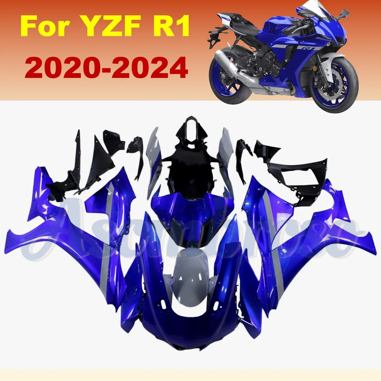 Обтекатели для мотоциклов Комплект обтекателей (синий и серый Nardo Grey) для Yamaha YZF-R1 2020-2024
Обтекатели для мотоциклов Комплект обтекателей (синий и серый Nardo Grey) для Yamaha YZF-R1 2020-2024