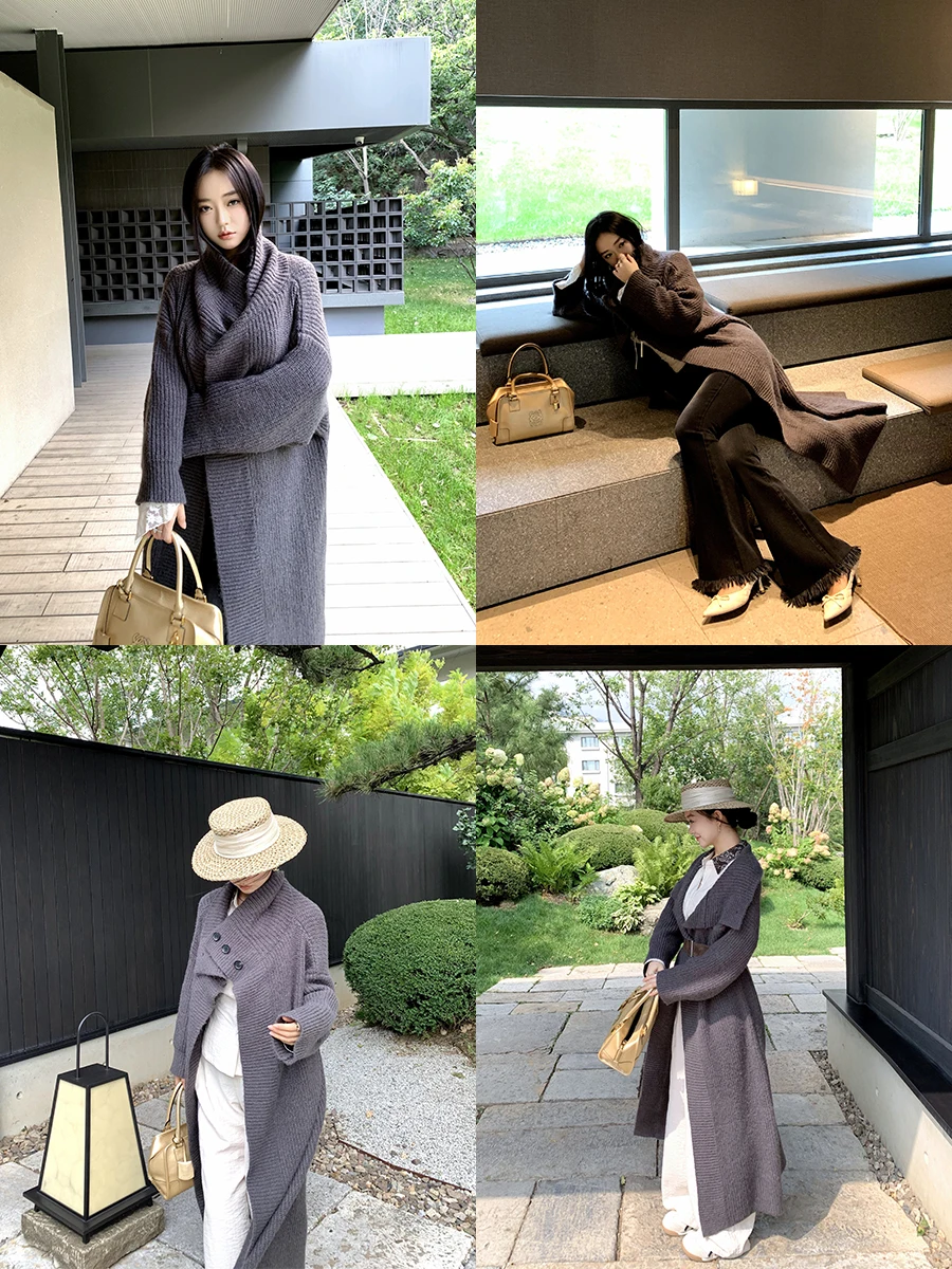 Faionable Plump Loose Cardigan oulder-Drifting Large Collar Micro-Fat Trendy Open-irt Sweater Outerwear Autumn Season
Faionable Plump Loose Cardigan oulder-Drifting Large Collar Micro-Fat Trendy Open-irt Sweater Outerwear Autumn Season